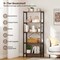 Costway 1/2 PCS 5-Tier Bookshelf Bookcase with Metal Frame & Dual Anti-Tipping Kits Storage Rack
